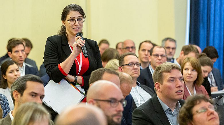 Das Publikum diskutierte mit bei der biogaspartner Jahreskonferenz 2019.