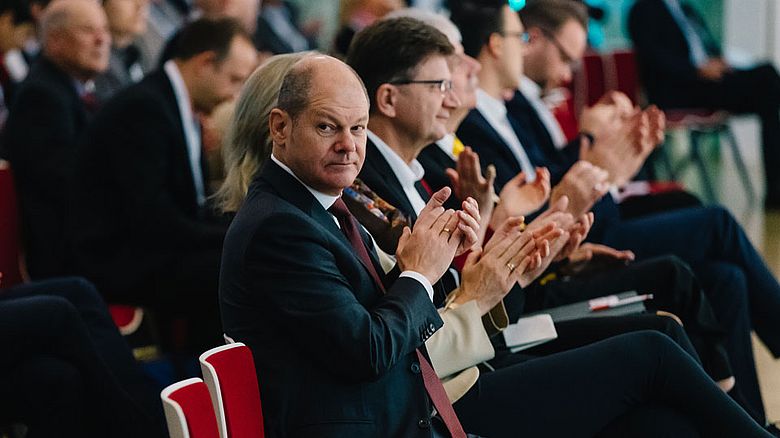 Bundesfinanzminister Olaf Scholz eröffnete den 10. dena Energiewende-Kongress.